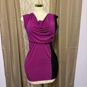 Elegant Purple and Black Women's Dress, size S